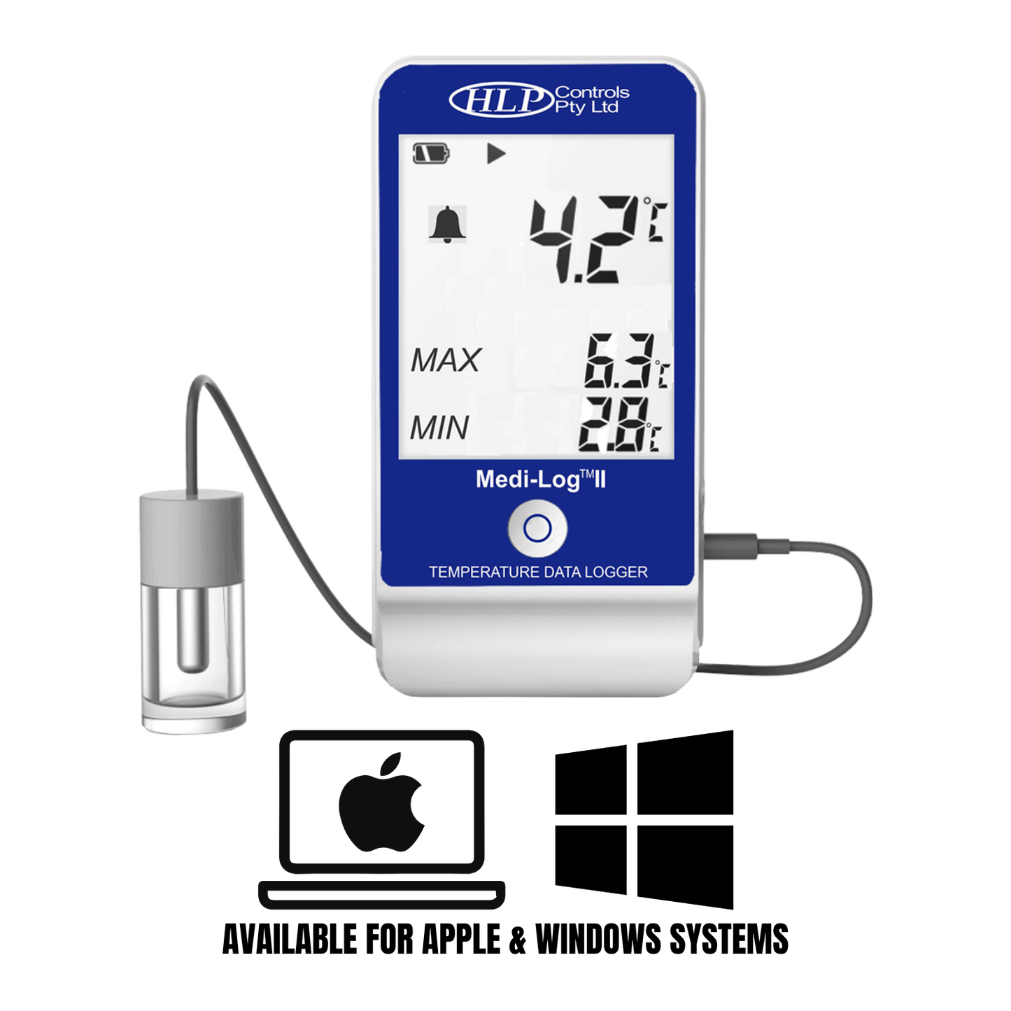 Medi-Log II - Medications, Vaccines & Blood Storage Temperature Data Logger