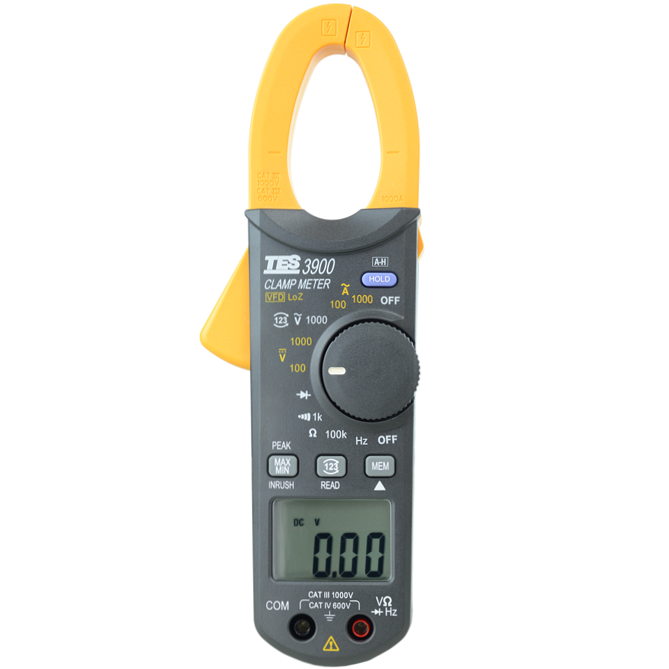 T3900 - Industrial AC Clamp Meter 1000A w/ Frequency