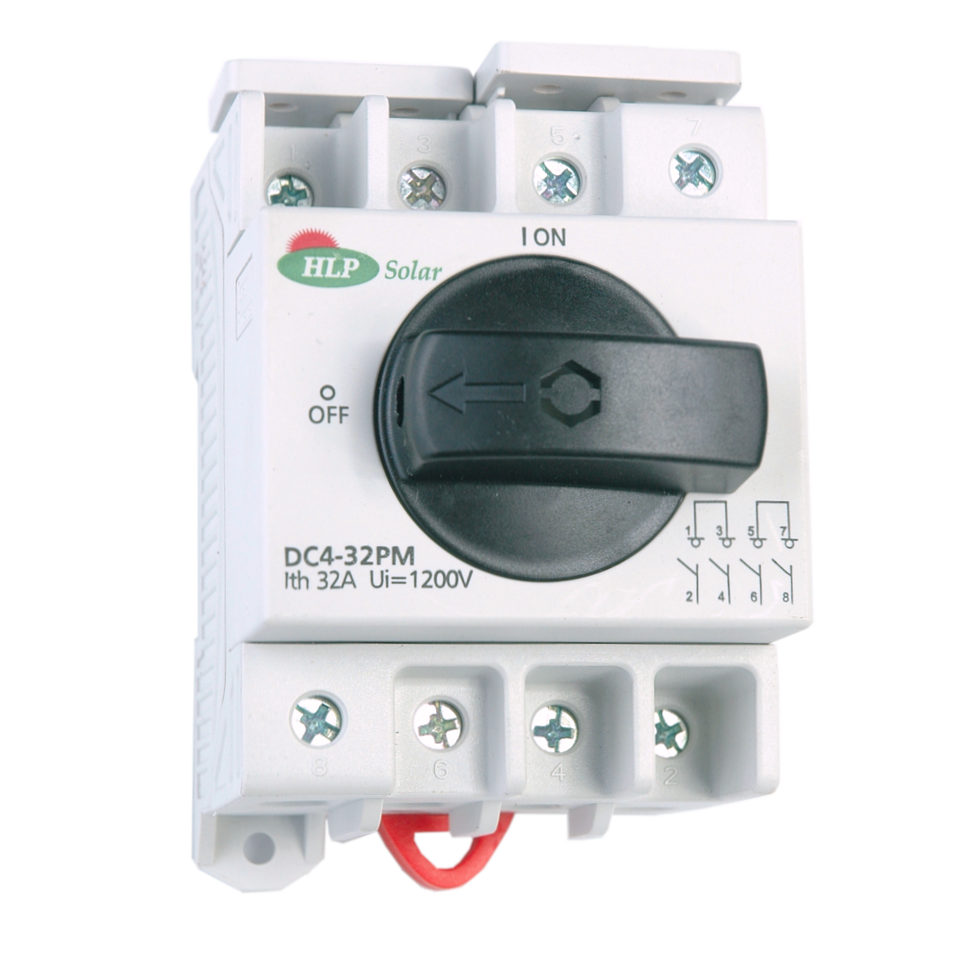 Solar DC Isolator DC4-32PM, 32AMP 4 Pole DC 1200V