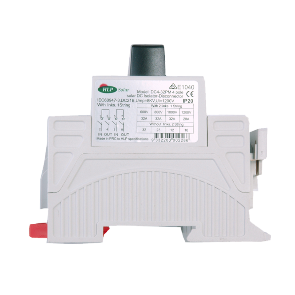 Solar DC Isolator DC4-32PM, 32AMP 4 Pole DC 1200V