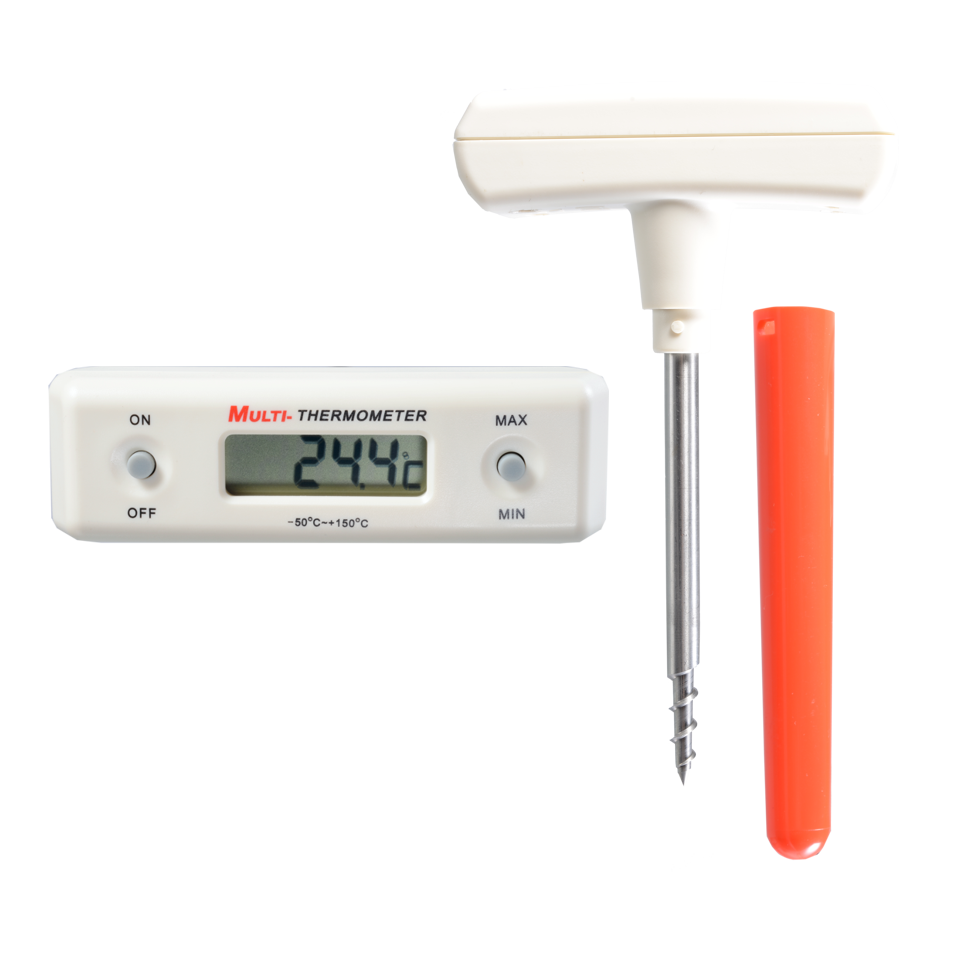 Drill Temp - Heavy Duty Probe Thermometer w/ Drill Tip