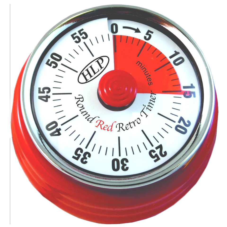 PLA952 - Round Retro Analogue Timer (Red)