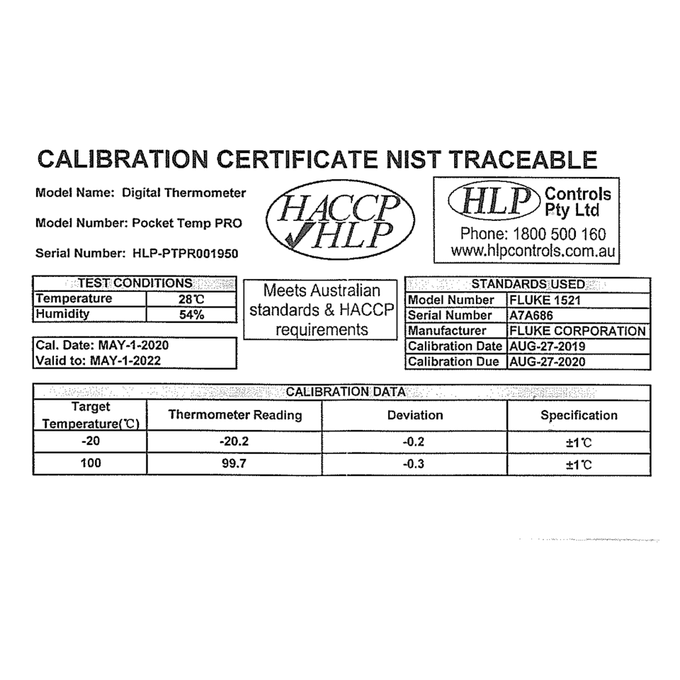 Pocket Temp Pro - Professional Waterproof Probe Thermometer