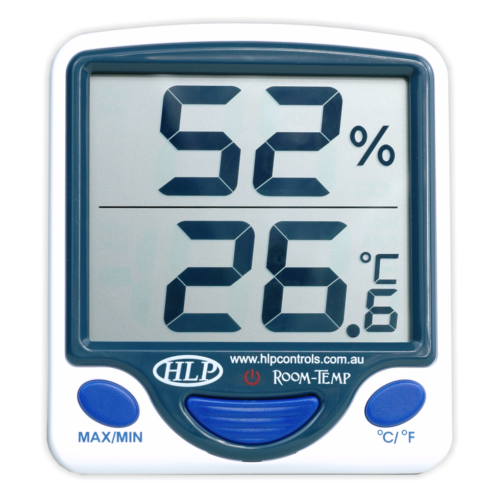 Room Temp - Large Desktop Temperature & Humidity Display w/ Min/Max Memory