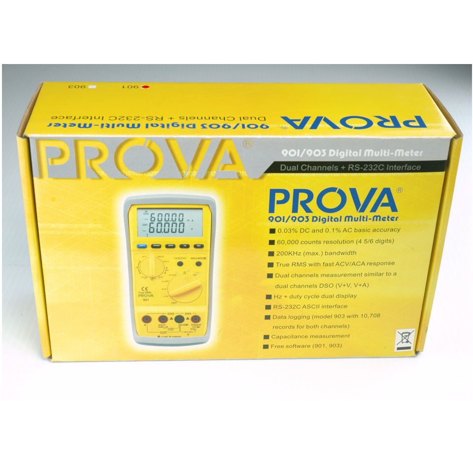 T901 - True RMS Dual LCD Digital Multimeter w/ RS232 Connection