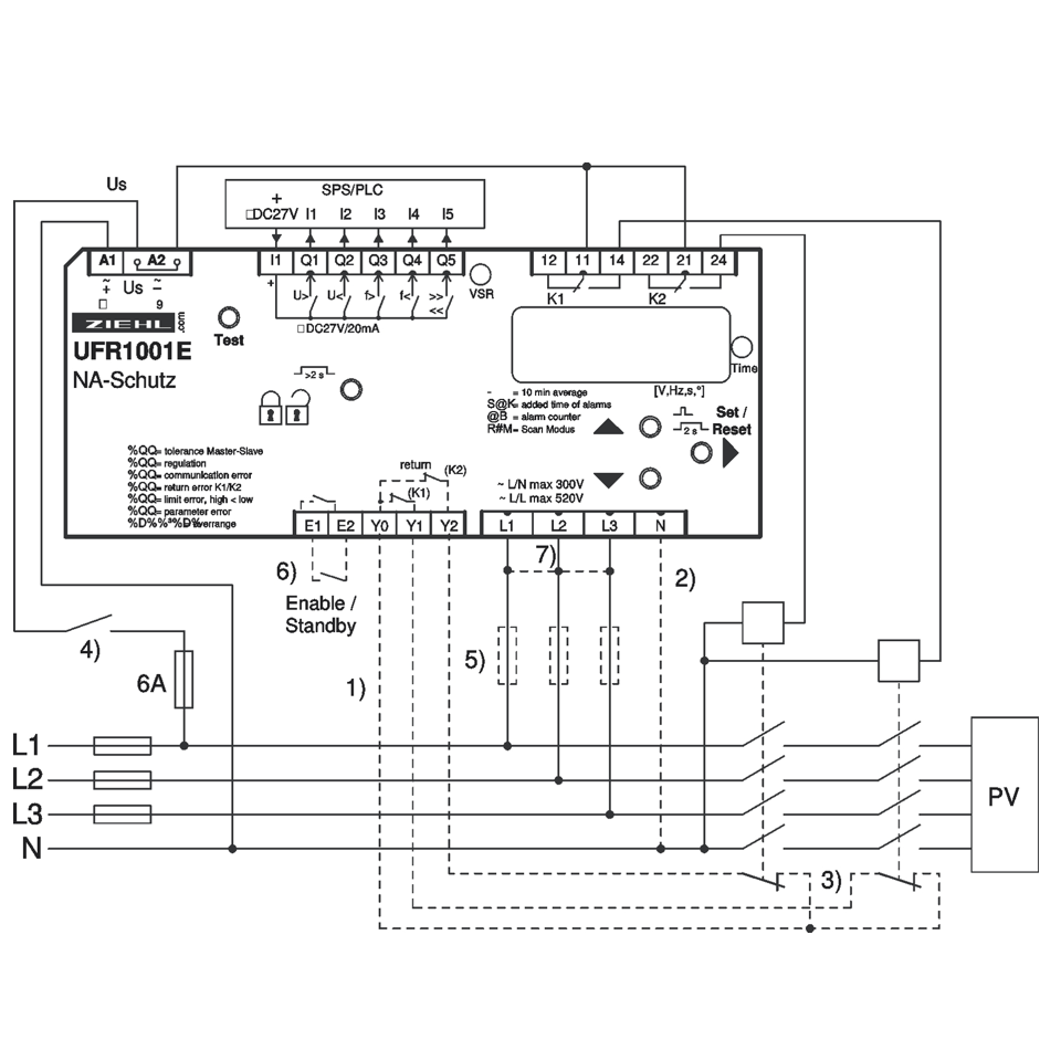 UFR1001E - Voltage & Frequency Relay