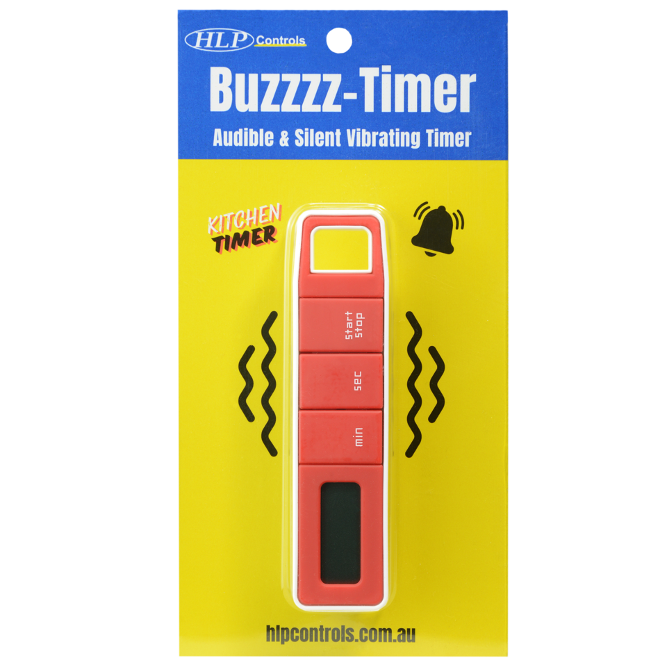 PLA-068 - "Buzzzz Timer" Compact Vibrating & Beeping Timer w/ Lanyard Hook