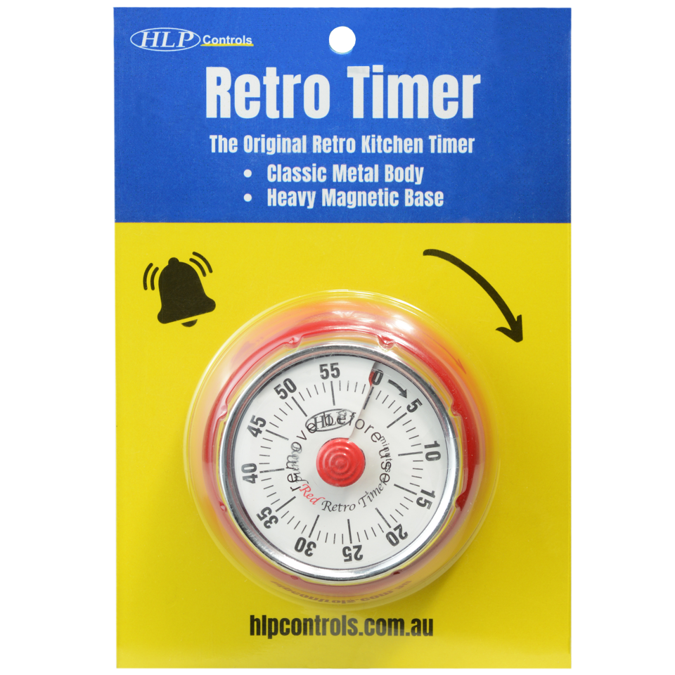 PLA952 - Round Retro Analogue Timer (Red)