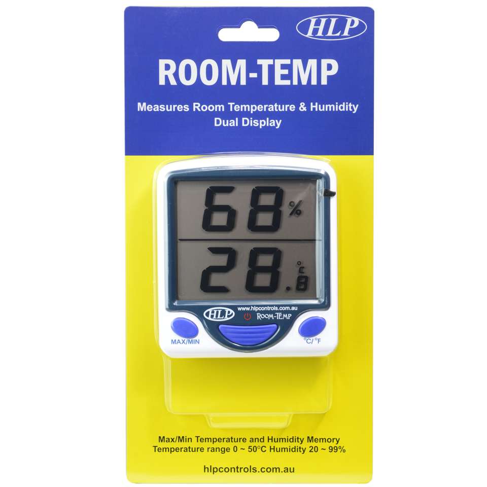 Room Temp - Large Desktop Temperature & Humidity Display w/ Min/Max Memory