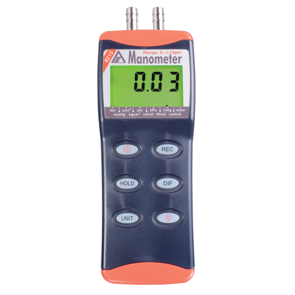8215 - Digital Manometer for Pressure (15psi) – HLP Controls