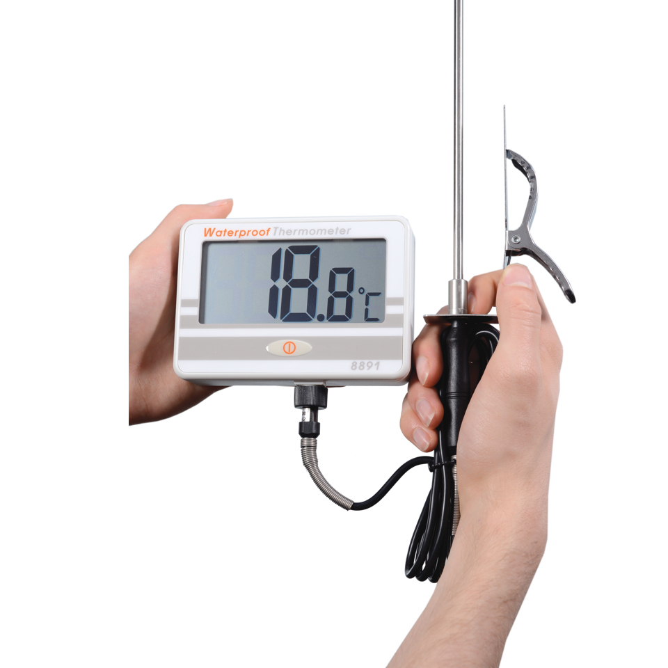 8891 - Large Waterproof Display w/ Long Probe Thermometer