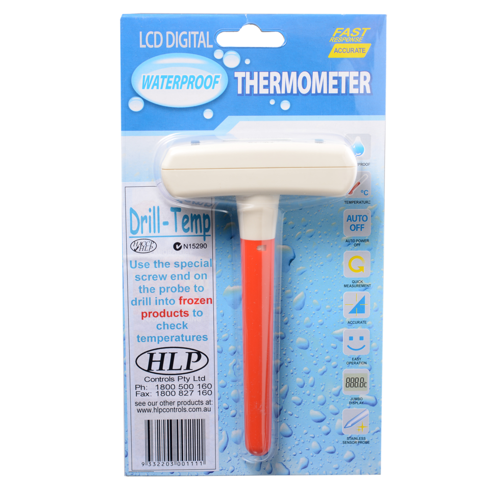 Drill Temp - Heavy Duty Probe Thermometer w/ Drill Tip