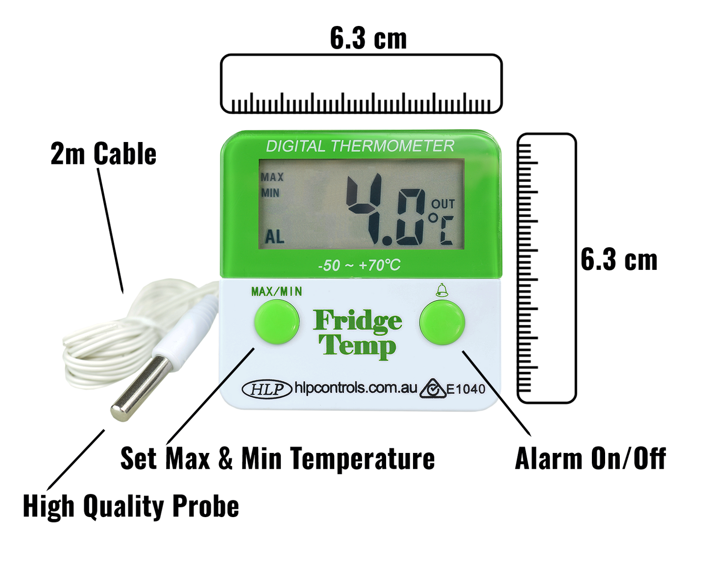 Fridge Temp - Fridge / Freezer Thermometer