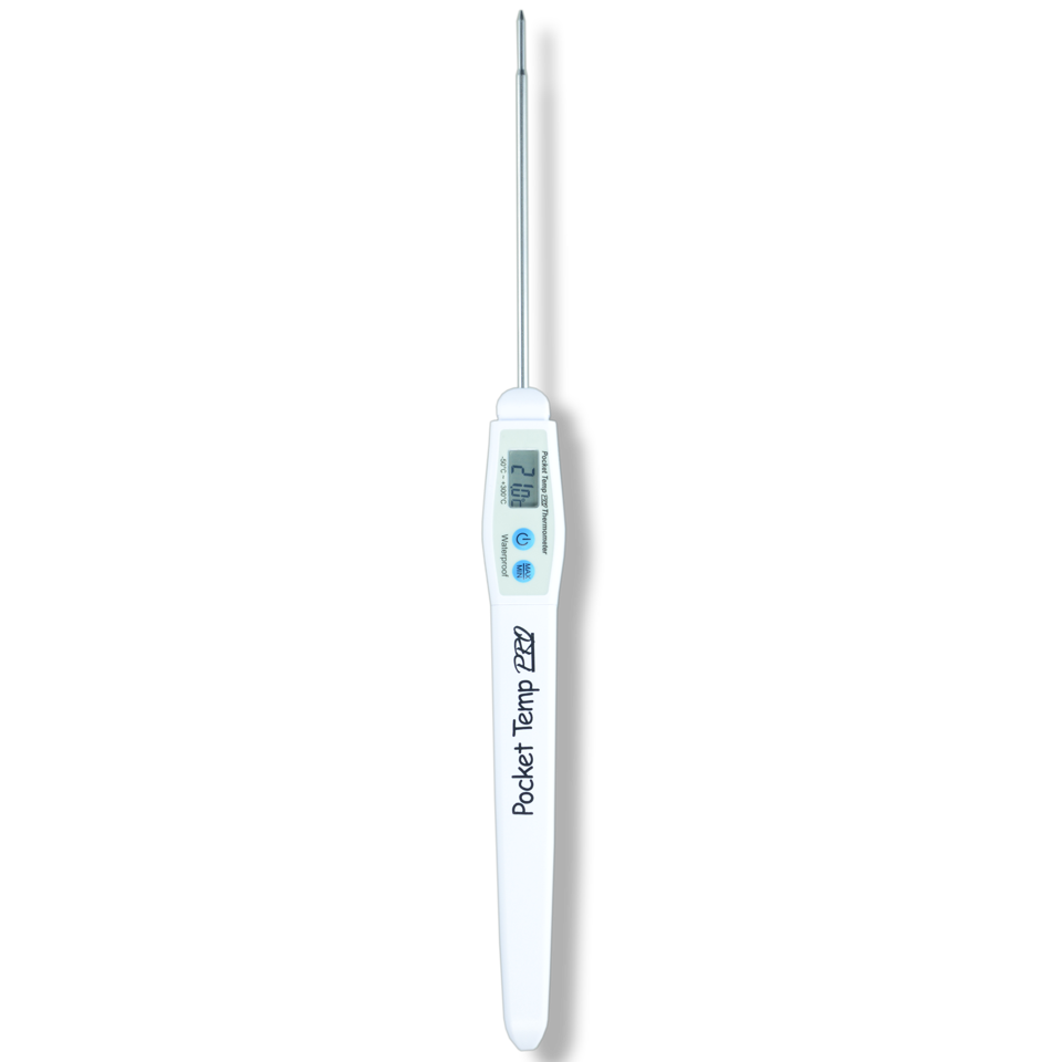 Hubert Digital Probe Pocket Thermometer QuickTip Yellow Plastic - 3L Stem