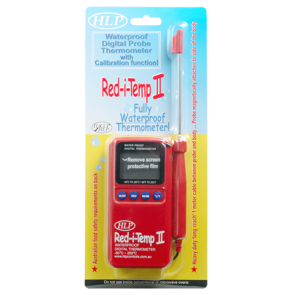 Red-i-Temp - Waterproof Food & Medical Grade Thermometer w/ External Probe