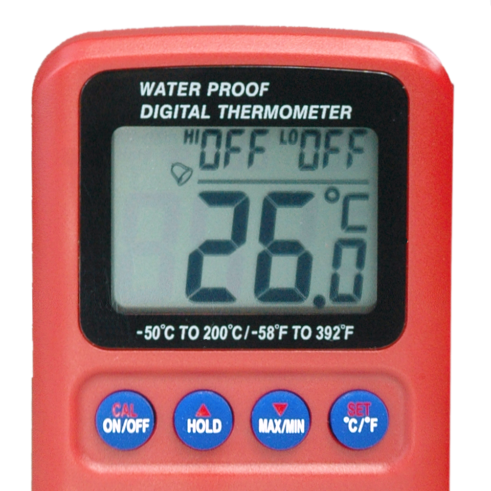 Red-i-Temp - Waterproof Food & Medical Grade Thermometer w/ External Probe