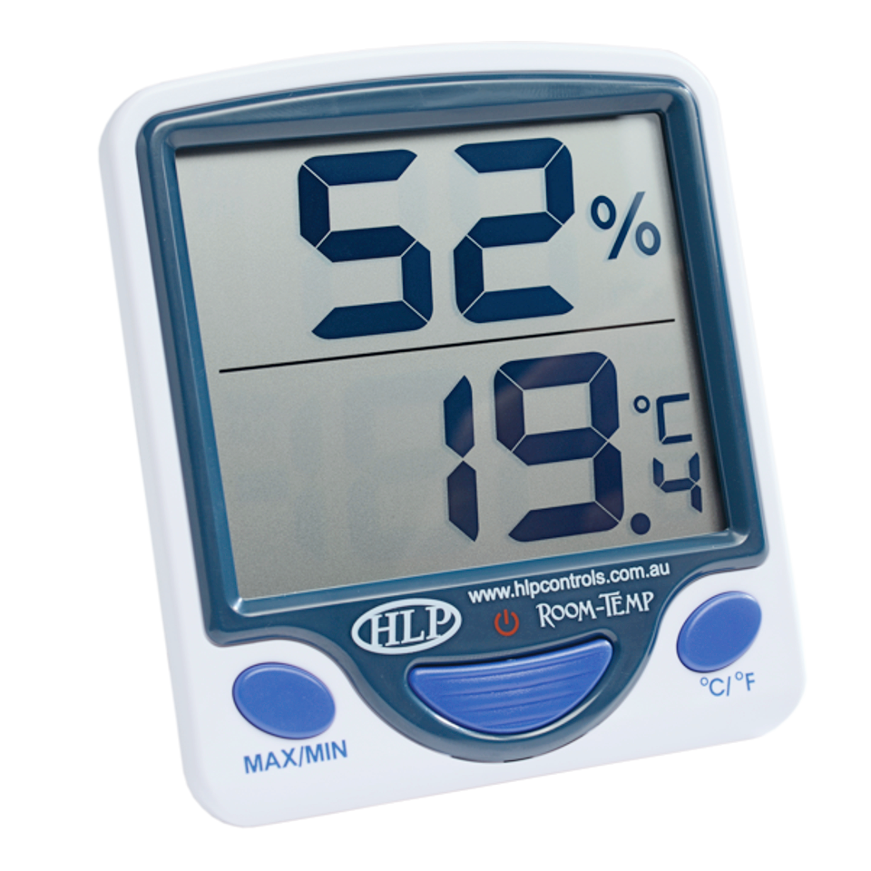 Room Temp - Large Desktop Temperature & Humidity Display w/ Min/Max Memory