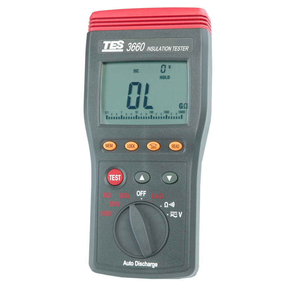 T3660 - Digital & Analog 1G Ohm Insulation Tester