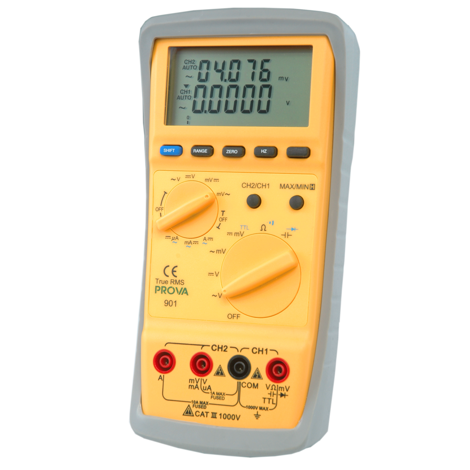 T901 - True RMS Dual LCD Digital Multimeter w/ RS232 Connection