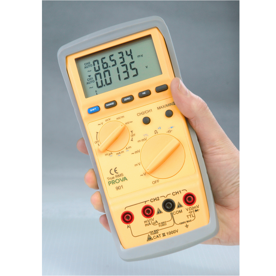 T901 - True RMS Dual LCD Digital Multimeter w/ RS232 Connection