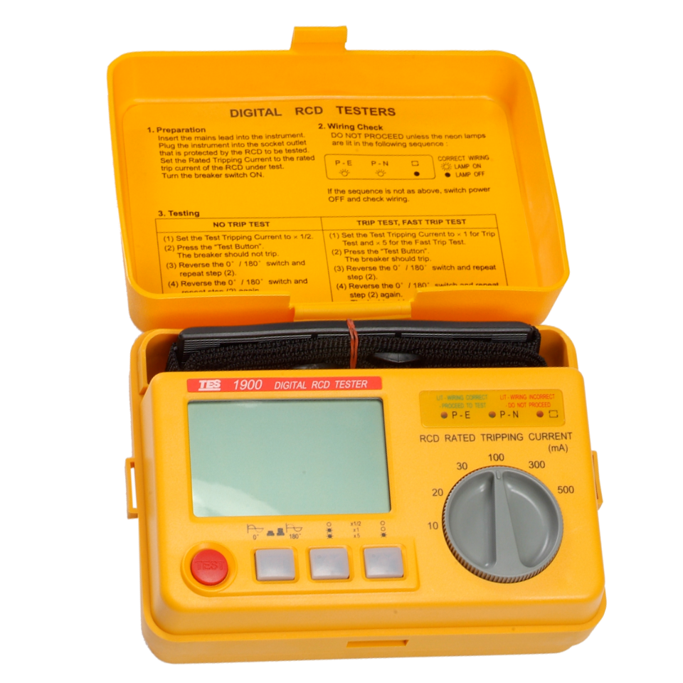 T1900 - Digital RCD (Residual Current Device) Reader (ELCB) Tester